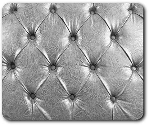 Silver Chesterfield Old Leather Sofa Mouse Mat Pad Computer PC Laptop Gaming Office Home Desk Accessory Gadget 16139