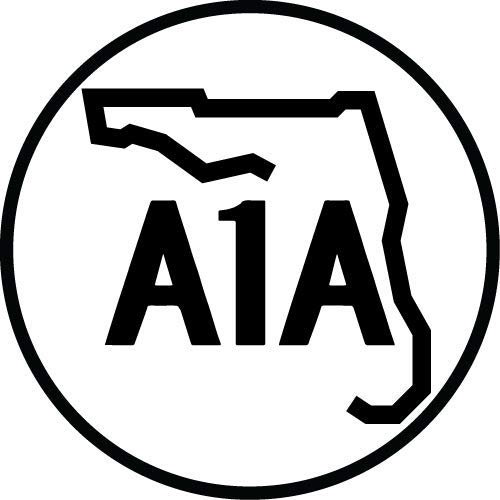 Florida State Road A1A Magnetaufkleber für Auto, Spind und Kühlschrank, 14 cm