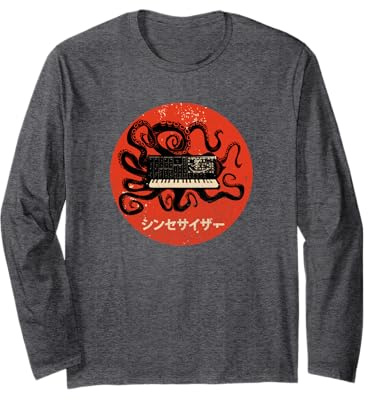 Vintage Kraken Synth Analog Synthesizer Japanese Retro Gear Langarmshirt