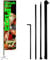 Anley Rechteckiges Federfahnenmast-Set – zusammengebautes Flutter-Bannerstangen-Set mit Tragetasche – passend für 2 Fuß x 6 Fuß Federflaggen (nicht im Lieferumfang enthalten) – nur Fahnenmast