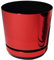 KORAD Blumentopf/Übertopf glänzendes Rot 21 cm - Pflanzkübel aus Hochwertiger Kunststoff - Dekorativer Topf für Pflanzen