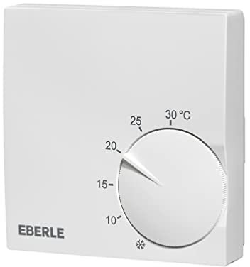 Eberle 131170151600 - Regulador de Ambiente (extraplano, regulador de Temperatura de 5 a 30 Grados), Color Blanco