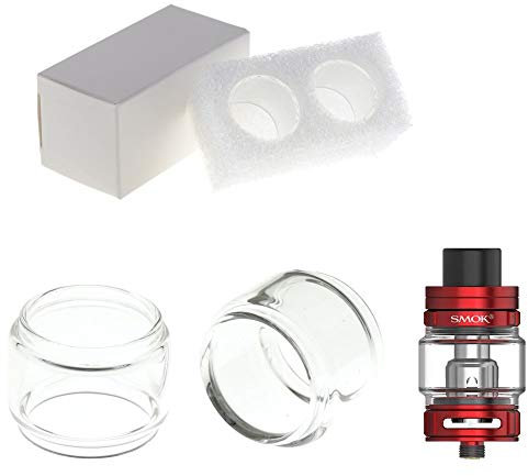 2x Ersatzglas 6,5ml für SMOK TFV9 Tank Bulb Glas Pyrex Tube Glastank Ersatz TFV 9