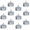 NUOBESTY 12pcs Flameless LED Candle Lights Realistic Bright Flickering Candle Bulbs Silver Electric Fake Candles for Seasonal Festival Celebration
