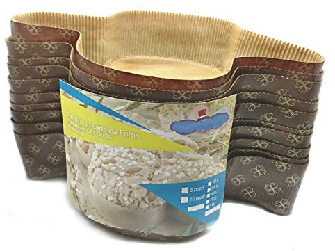 Molde de paloma de 1 kg – 5 piezas – de papel para horno desechable – Ideal para palomas de Pascua, postres de Pascua, pan brioche, pan dulce ECC. – 5 unidades de 1000 gr – [DREAM'S Party]