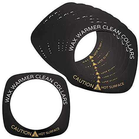 Lurrose Cleaning Accessories 50pcs Wax Warmer Collars Ring Waxing Protection Rings Professional Clean Pot Accessory Universal Collars for Wax Warmer Black