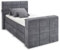 Stella Trading DENVER 6 Boxspringbett 120x200 mit Bettkasten, Anthrazit - Bequemes Doppelbett mit 7-Zonen Federkern Matratze und Topper - 134 x 123 x 240 cm (B/H/T)