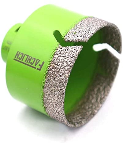 FACHLICH Diamant-Bohrkronen 75mm Vakuumgelötet Trockene nasse Lochsäge M14 Gewinde Pro Porzellan,Fliese,Granit,Marmor,Beton,Mauerwerk,Ziegel