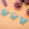 MOUMOUTEN Schmetterling Deko Geburtstag für Party Hochzeitskostüm(24 Stück),Mädchen Haarschmuck, Deko Schmetterlinge Zum Kleben für Party Hochzeitskostüm,Blau