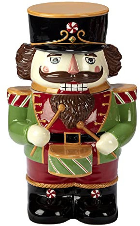 Certified International Holiday Magic Nussknacker, 3D-Plätzchendose, 1,6 l, mehrfarbig