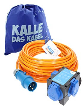 CEE Adapterleitung KALLE Blue EXTREME SIGNAL Zelt Edition SCHUKO 3G 2,5mm² 25 Meter