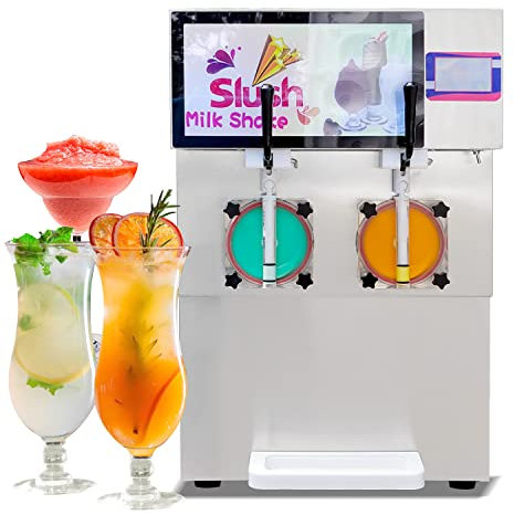 Commercial Double Tanks Margarita Cocktail Milkshake Maker, Milkshake Machine, Frozen Cocktail Slush Machine, Smoothies/Slushie Making Machine
