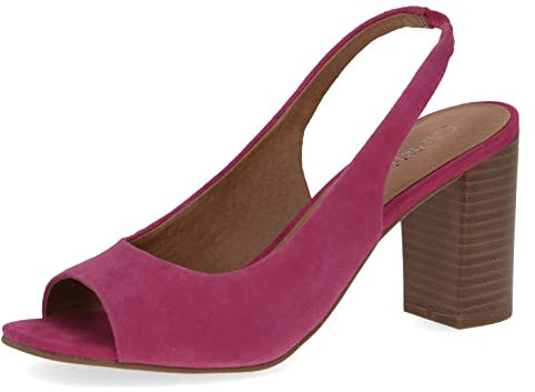 CAPRICE Women's 9-9-28304-20 Sandal Heel, Fuchsia Suede, 6 UK
