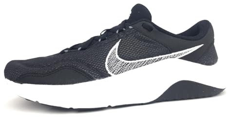 NIKE Men's Legend Essential 3 Sneaker, Black White Iron Grey, 7 UK