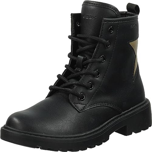 Geox J Casey Girl G, Stivale alla Caviglia, Black Platinum, 31 EU