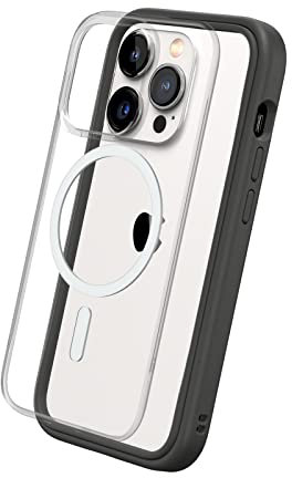 RhinoShield Modulares Case kompatibel mit MagSafe für [iPhone 14 Pro] | Mod NX - Überragender Magnet, Individuell anpassbare, strapazierfähige Schutzhülle 3.5M / 11ft Fallschutz - Graphite
