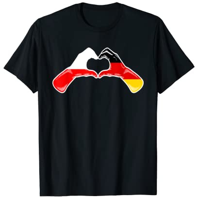 Deutschland Polen Flagge - Deutschland Polen Herz T-Shirt