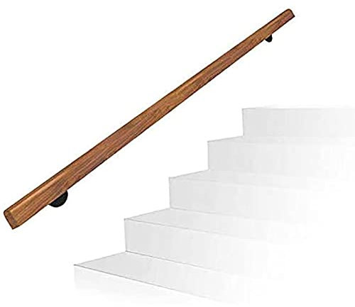 Handlauf Treppe Geländer Treppengeländer Innen Holzgeländer Für Treppe Indoor Outdoor, 0.5m 1m 1.5m 2m 2.5m 3m Treppenhandlauf / Treppenschiene, Für Garten / Flur / Deck, Moderne Rustikale Handpfeife