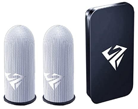 GamingFingerhüllen für mobiles Gaming, 0,25 mm, Glas, Silberfaser, nahtlos, DaumenFingerspitzenAbdeckung für PUBGCODLOLROS 0,25 mm, ultradünn, silberfarbene Faser, Handy, nahtlose