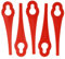 vhbw 5x Ersatz-Messer kompatibel mit Florabest FAT 18 B2-95940 PA6, FAT 18 B3-102971 PA6 Rasenmäher - Ersatzklinge, Rot, Polyamid