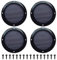 Xiatiaosann 3 Speaker Grills Cover, Cold Rolled Steel Loudspeaker Net Cover, Metal Mesh Speaker Grille Replacement for 3 Inch Woofer Speakers, With Screws (4 Pack)