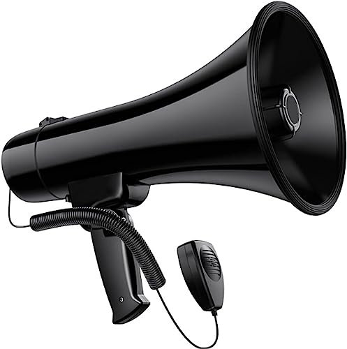 POCHY Hand Megaphone 50w Portable Recording Usb Port Bullhorn Speaker With Detachable Mic Outdoor Activities Megaphone Speaker
