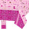 Cowgirl Tischdecke Western Cowgirl Tischdecken Rosa Cowgirl Plastik Tischtuch Rechteckige Wasserdicht Filz Pferd Motiv Mädchen Geburtstag Party Dekoration, 137 x 274cm, 1 Stück