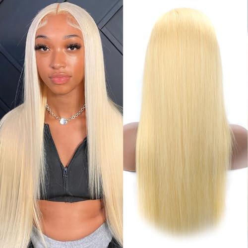 20 Zoll 613 Blond Echthaar Perücke 13x4 Lace Frontal Wig Human Hair Perücke Blond Pre Plucked with Baby Hair Perücke Echthaar Für Schwarze Frauen Lace Frontal 150% Density
