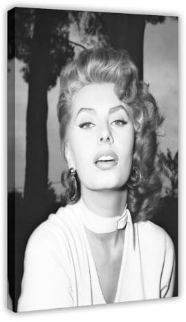 NEDOES Sophia Loren Poster Leinwand Poster Wandkunst Dekor Druck Bild Gemälde für Wohnzimmer Schlafzimmer Dekoration Rahmenstil 20 x 30 cm