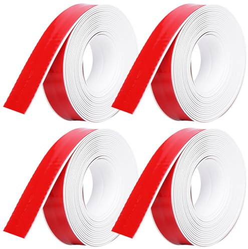 4 Rotoli Nastro Sigillante Impermeabile Autoadesivo, Striscia di Tenuta per Bordo Vasca da Bagno, Perdite Resistenze Nastro Impermeabile Cucina e Bagno (Bianco 22 mm x 4 m)