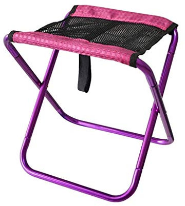 ArhaR Lila Klappstuhl, Design Outdoor tragbarer klappbarer Mini-Mesh-Metallbeinstuhl