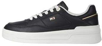 Tommy Hilfiger Damen Runner Sneaker Essential Basket Low Top, Schwarz (Black), 37