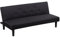 Baroni Home Sofá Cama 3 Plazas Tejido Convertible en Cama Acolchada, Sofá Reclinable con Patas de Plástico para Salón, Habitación de Invitados, Apertura 93 cm, 167x70x77 cm, (Negro)