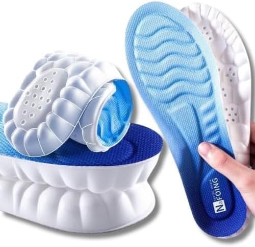 4D Cloud Technology Plantar Fasciitis Relief Arch Support Orthopedic Insoles Relieve Flat Feet Heel Pain Shock Absorption Comfortable Inserts Insoles for Men and Women (Medium EU 41-42)