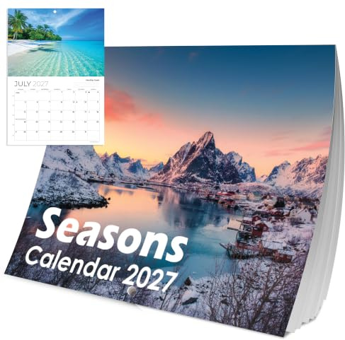 evelay Jahreskalender 2025, A4, Monatsansicht, A3, wenn geöffnet, Wandplaner, Familienplaner, Heimbüro, Organizer, hergestellt in Großbritannien