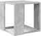 vidaXL Couchtisch, Beistelltisch mit Stauraum, Kaffeetisch Sofatisch für Wohnzimmer, Teetisch Tisch Wohnzimmertisch, Betongrau Holzwerkstoff