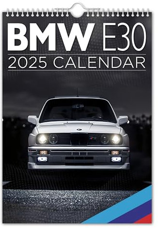 The Calendar King // Beemer e30-2025 Wandkalender (Vollfarbig, A3-Größe)