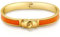 Gold Armband Damen Gold Armreif Armbänder Armband Dupes Wasserfester Schmuck Goldenes 17CM Edelstahl Armbänder Geschenk für Frauen,Orange