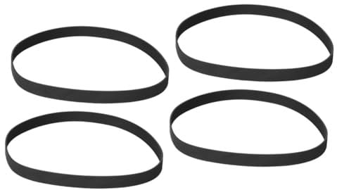 Hoement 4 Pcs Dvd Drive Belt Dvd Player Cassette Player Drive Belts Turntable Belts Cassette Deck Belts Walkman Belt Recorder Belt CD Drive Belt Record Player Accessories Turntables Black