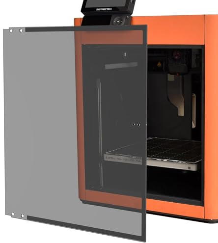 BIQU Panda Door Shatter-Proof Front Door for Bambulab X1 P1 Series Printer | Suitable for Bambu-Lab X1C X1E P1S P1P 3D Printers, Black/Dark Crystal