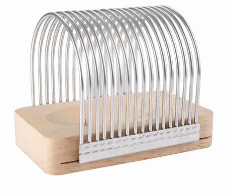 Brotschneider, Brotschneidemaschine Hand Brotschneider, Abnehmbare Schneideführung für Selbstgemachtes Brot mit Holzsockel und 2 Nägeln für Kuchen, Brot, Fleisch, Tomaten, Kartoffeln