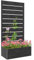 Outsunny Garden Planter with Trellis for Climbing Plants, Vines, Flowers, Freestanding Raised Bed for Garden, Outdoor, Patio, Planter Box with Drainage Gap, 72x38x150cm, Black