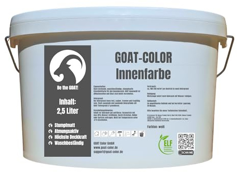 GOAT Innenfarbe, Wandfarbe (Weiß, 2,5 Liter)