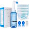 SAMLINSU Neti Pot Kit, Upgraded Automatic Sinus Rinse Bottle 300ml, 40 Nasal Wash Salt Packets and Sticker Thermometer, Nose Wash Cleaner Pressure Rinse Nasal Irrigation for Adult & Kid BPA Free