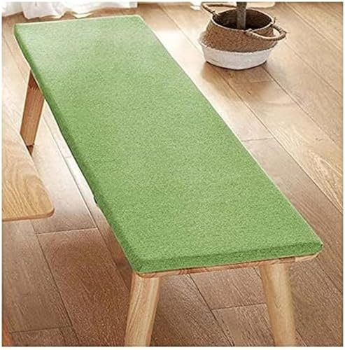 Bankauflage Outdoor 5cm Dick – Abnehmbarer Bezug waschbar -Gartenbankkissen aus Leinen - Sitzpolster für Bänke, Stühle, Terrassenmöbel, Terrasse, Innen Fensterbank, Flurbank(Grass Green,80x35x5cm)