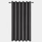 Hafaa Blackout Curtains Grey Eyelet 66x84 Inch Curtains for Bedroom Soft Texture Thermal Insulated Ring Top Curtain for Living Room 1 Panel with Tie Back