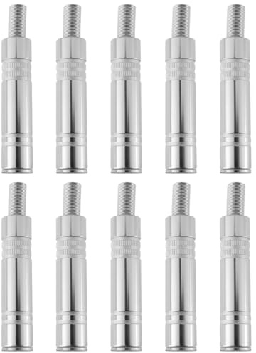 Create idea Lot de 10 Connecteurs Jack Mono Femelles 6,35 Mm pour Microphone Et Guitare