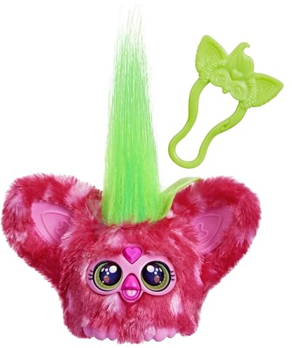 Furby Furblets Ber-Ree Mini-Plüschtier, Erdbeer-Motiv, rot, Musik & Geräusche, Lebensmittelspielzeug für Kinder ab 6 Jahren