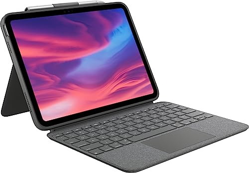 Logitech Combo Touch Qwerty Us International Smart Connector Grigio (combo Touch For Ipad [10th Gen] - Oxford Grey - Us - IntnL-973)