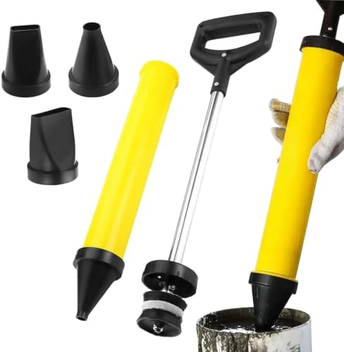 Grout Pump 4 Nozzles, Manual Caulking Gun Mortar Pointing Applicator